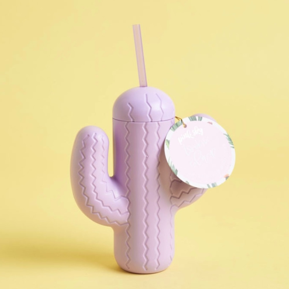 NEW | Pink Sky |🌵 Cactus Cup With Straw